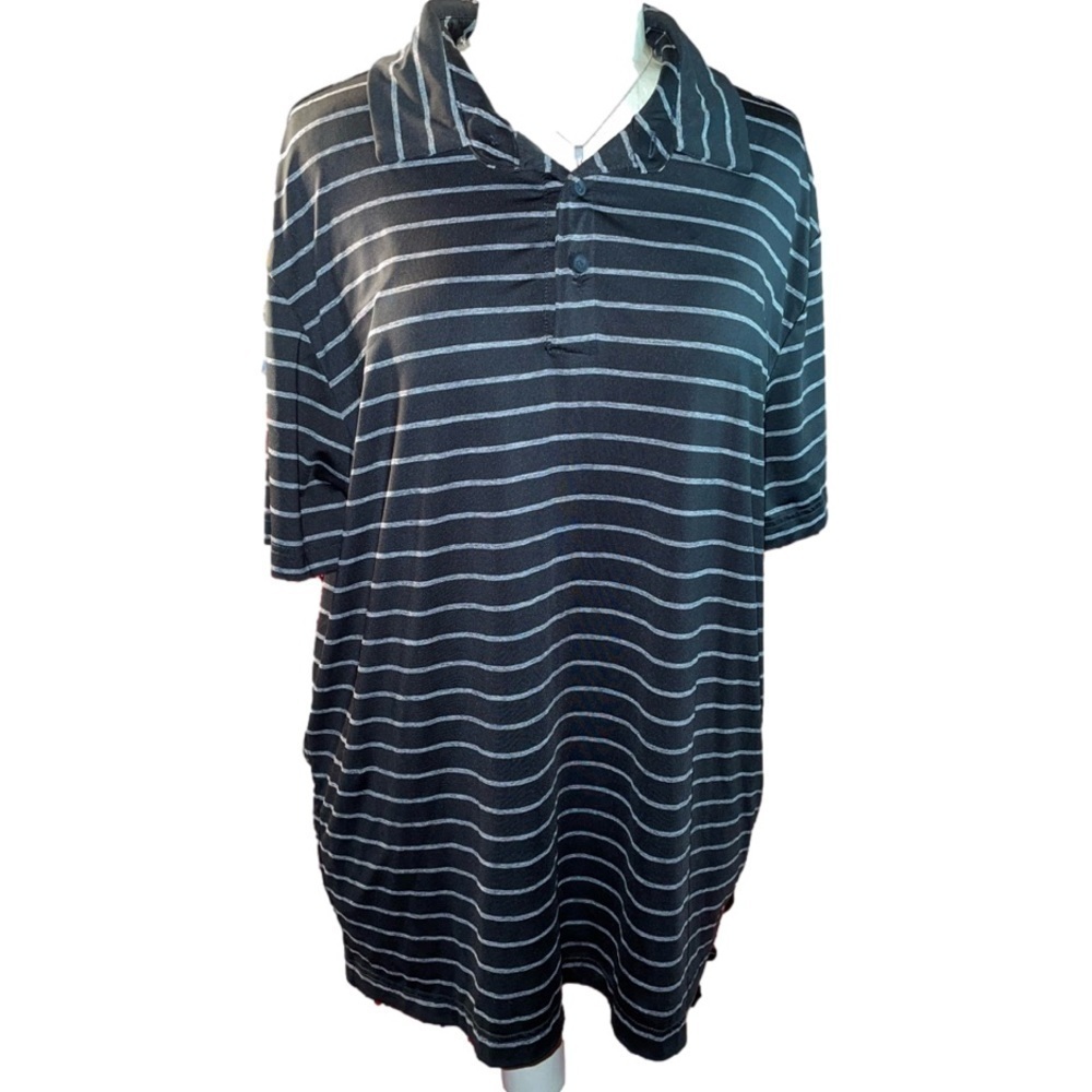 NWOT Members Mark, active performance, polos men, size large, striped polo